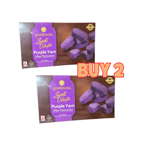 Goldilocks Polvoron Giftbox – Ube (12 pcs × 25 g) - Filipino Grocery Store