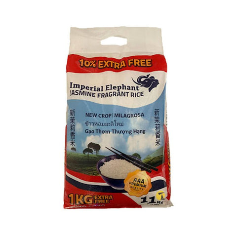 Jasmine Rice 10% EXTRA FREE 11kg (IMPERIAL ELEPHANT) - Filipino Grocery Store