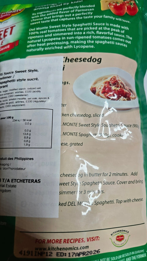 Spaghetti Sauce - Filipino Style 900g (Del Monte) - Filipino Grocery Store