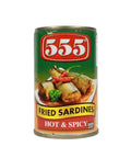 555 Fried Sardines in Hot n Spicy Sauce 155g - Filipino Grocery Store