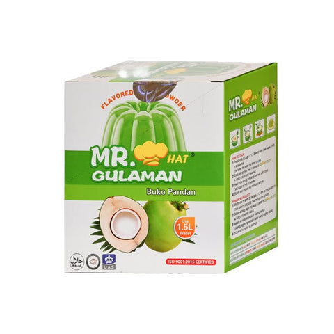 Gulaman Buko Pandan 10 x 25g (Mr Hat) - Filipino Grocery Store